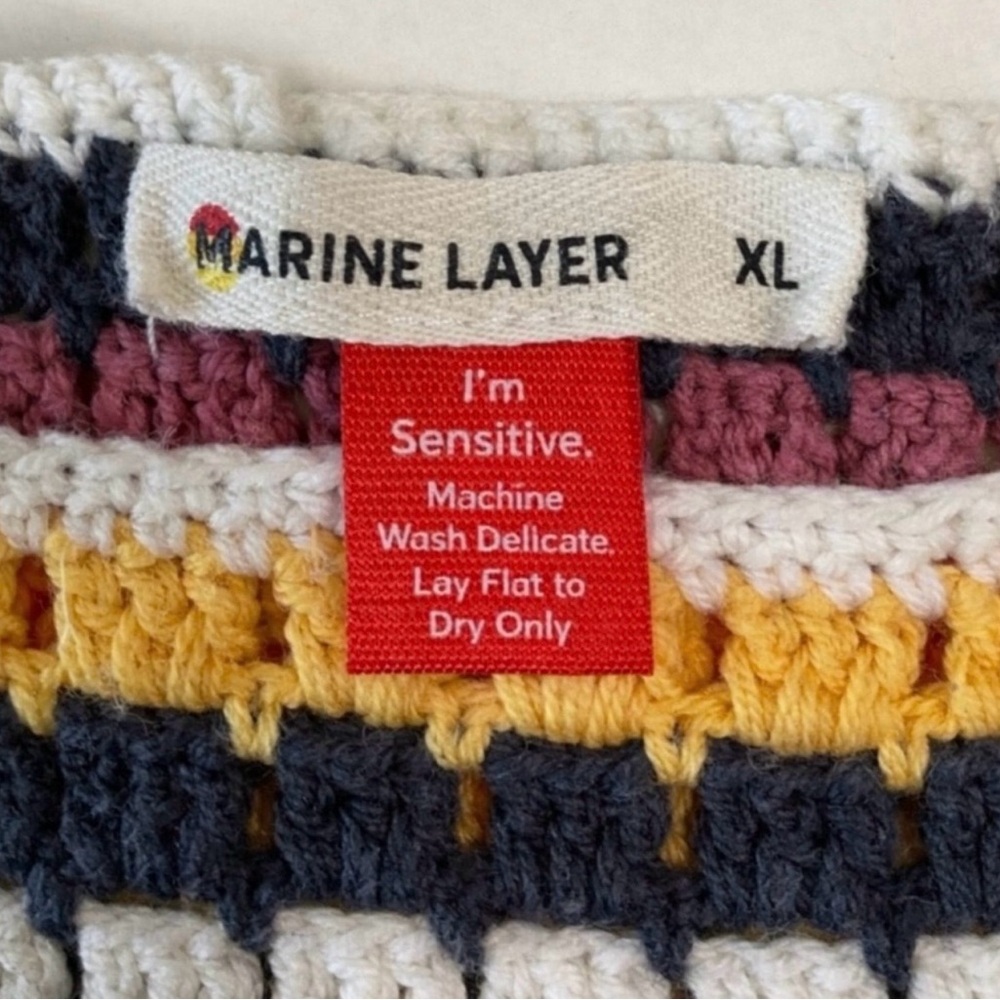 Marine Layer Multicolor Striped
Pullover Crochet
… - image 6